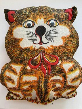 Kitty Cat Cut n Sew Pillow 1970s Plush Doll